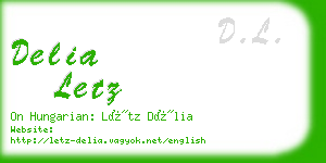 delia letz business card
